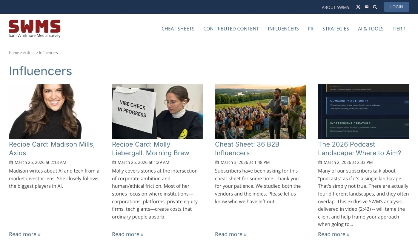 Category page layout