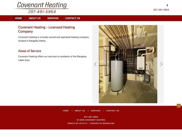 Covenant Heating website screenshot