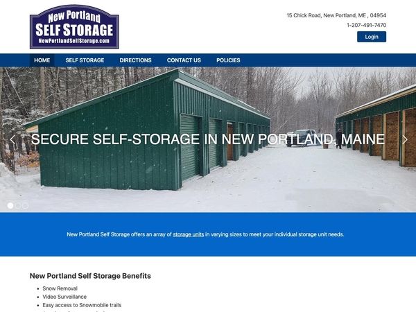 Mainewest Storage website screenshot