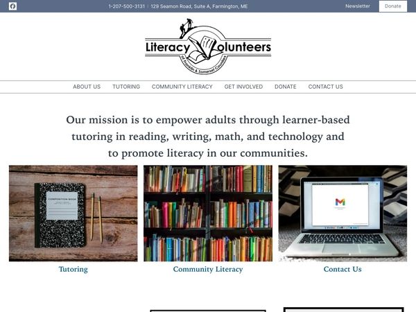 Literacy Volunteers website screenshot