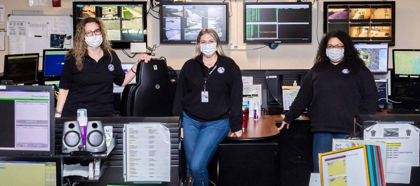 Person working at communications center