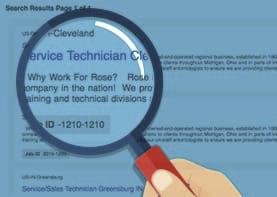 magnifying glass searching rose open jobs