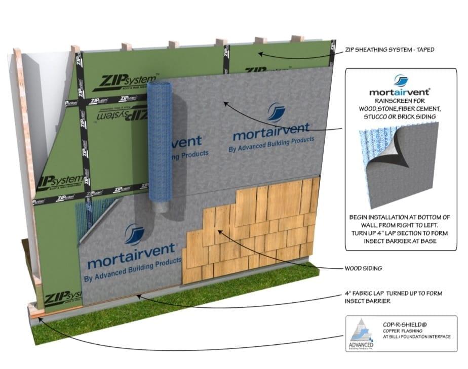 Mortairvent Rainscreen product rendering