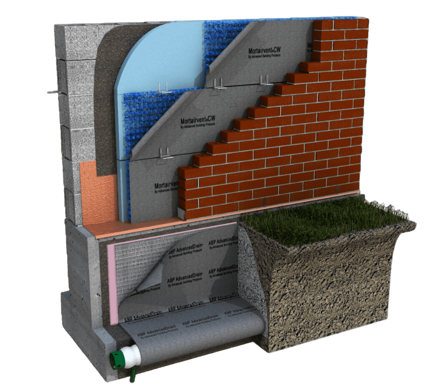 Advanced Drain® Horizontal Drainage Mat rendering