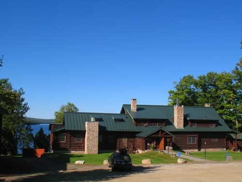 Back of Lodge with Lake