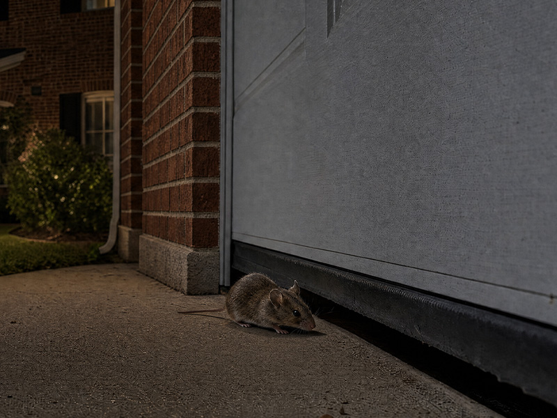 mouse near garage door