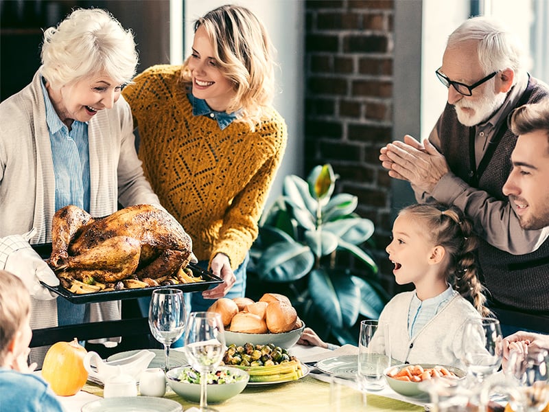 thanksgiving meal with family