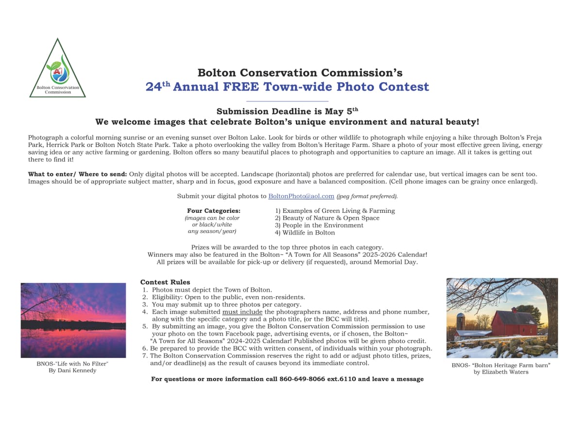 24th Annual FREE Town-Wide Photo Contest