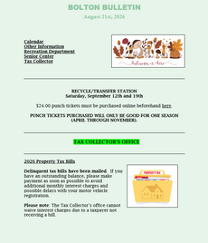 Bulletin August 21, 2026