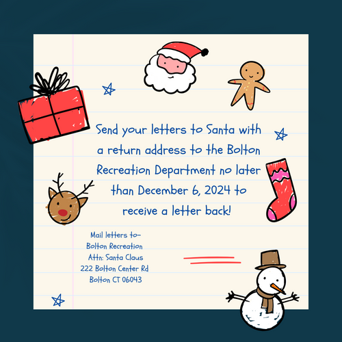 Send Letters to Santa in Bolton CT