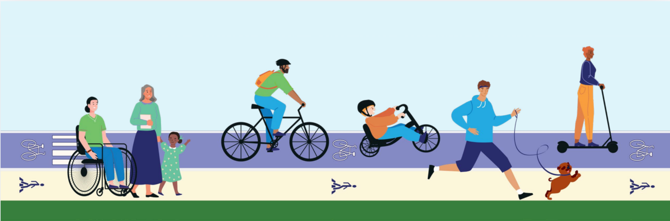 People walking, biking, and rolling in Revere