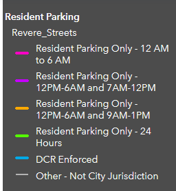 Resident Parking Legend