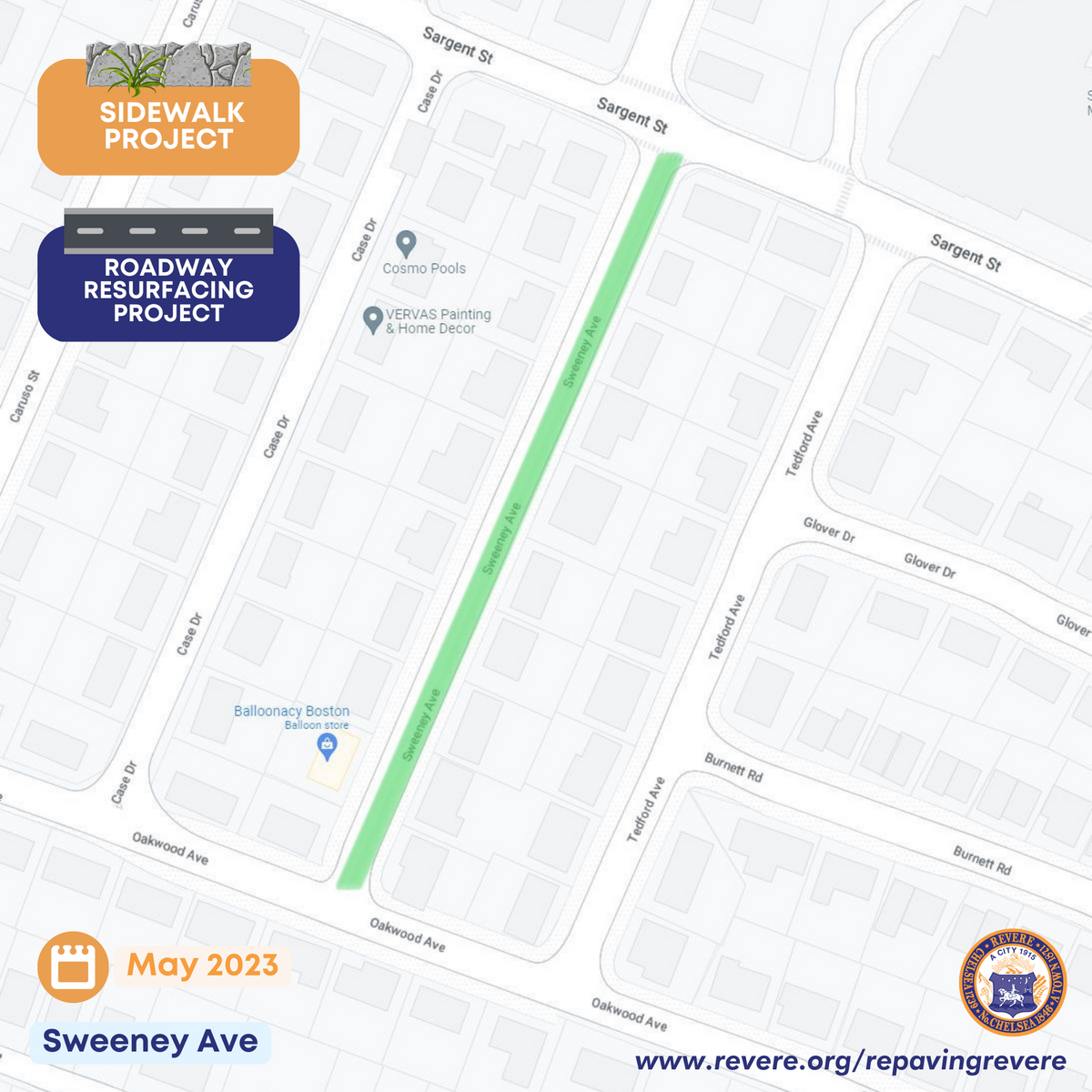 Sweeney Ave - Sidewalk and Roadway Resurfacing Project