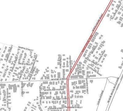 Locus Map Kellys Meadows and Lower Revere Street