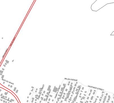 Locus Map Brown Circle South of Route 107