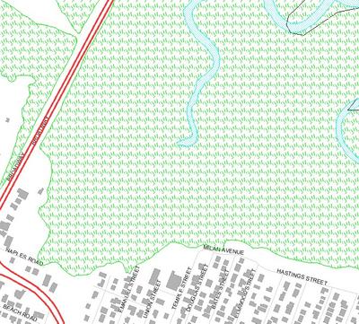 Wetland Resource Areas Brown Circle South of Route 107