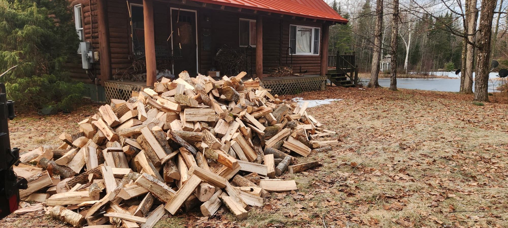 Firewood at customer's house