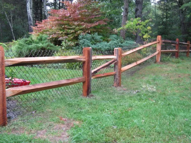 2-Rail Hardwood Split Rail with Gate