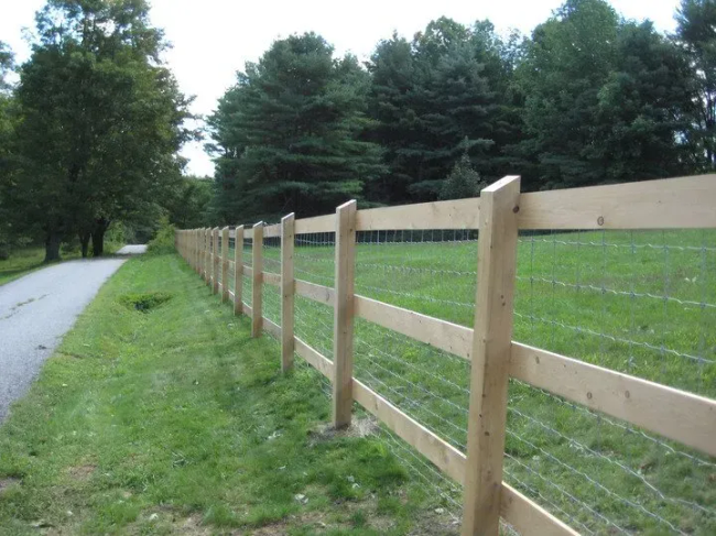 3-Board Fence with Wire