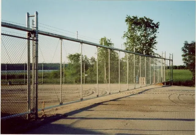 8' Chain Link with 1' Barb Wire and Cantilever Sliding Gate