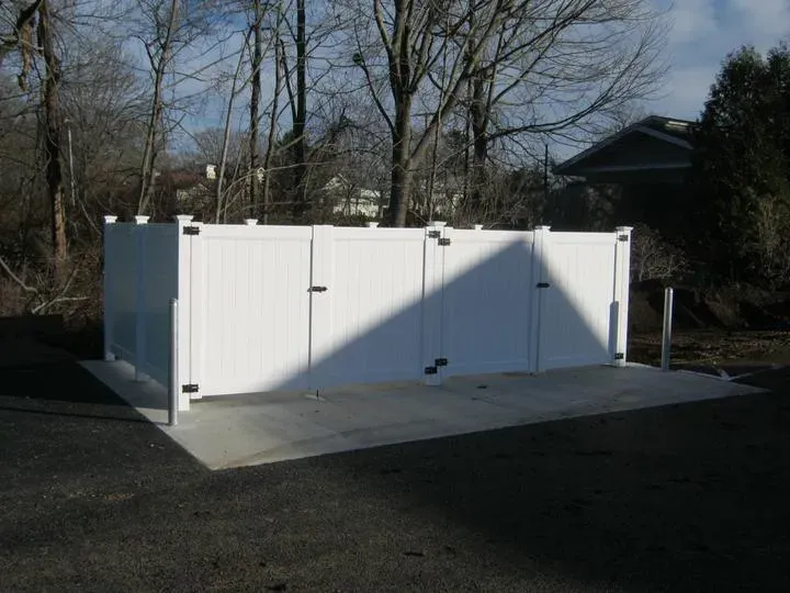 6' Vinyl Double Dumpster Enclosure