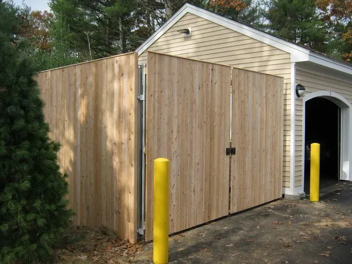 Solid Board Dumpster Enclosure