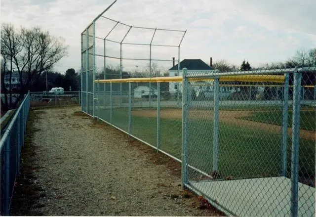 Galvanized Chain Link Back Stop and Fence with Safety Top Cap