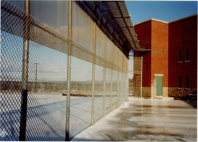 Prison Fence with 6' Galvanized Fabric on Bottom and Wire Mesh on Top