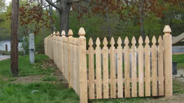 3' Spaced Gothic Style Picket with 5' X 5 Gothic Top Posts
