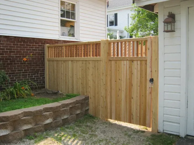 6'High Board & Finial Fence with Gate