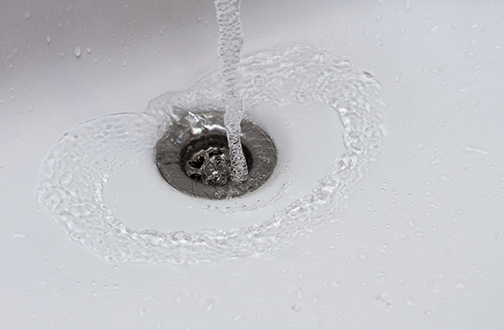 water in sink