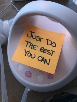It's a great idea to post encouraging notes around yourself.