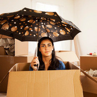 woman getting ready to move