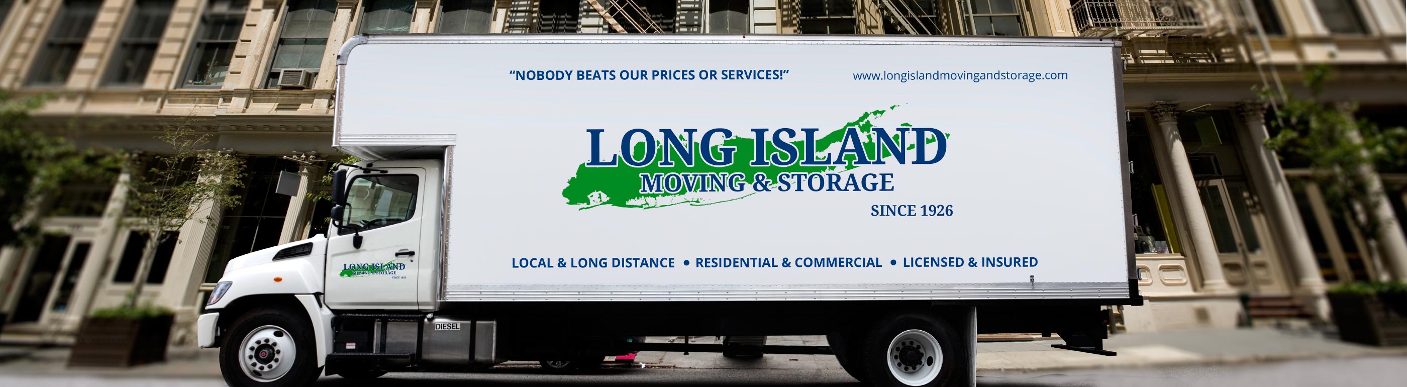 moving van outside business