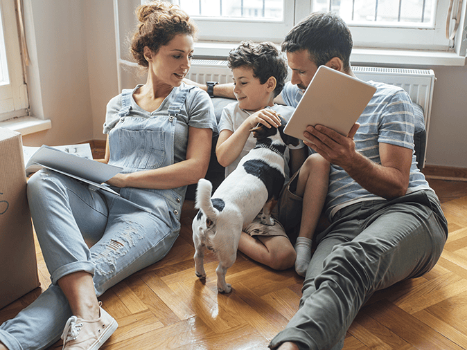 family preparing for a long-distance move