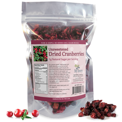 Unsweetened Dried Cranberries - 3oz