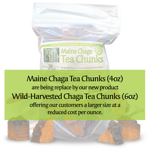 Maine Chaga Premium Tea Chunks 4oz