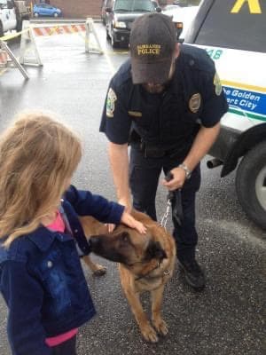 K9 Officer Hall with kid