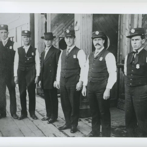 Black and White Photo of officers