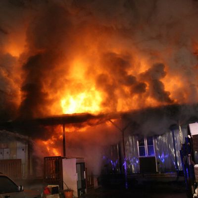 Building on fire