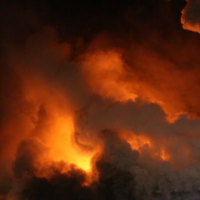 Building on fire