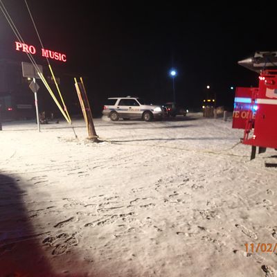 Police and firetruck