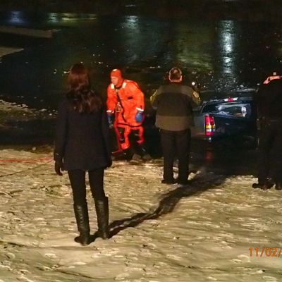 Car in water rescue