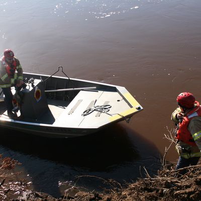 Man on boat and other man