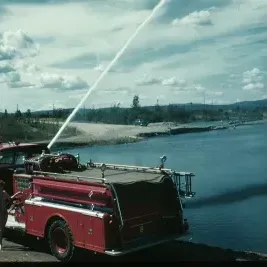 Firetruck by water