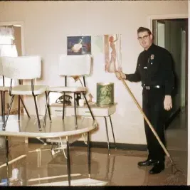 Person cleaning