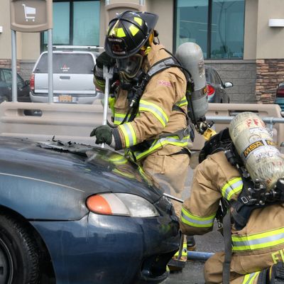 Two firefighters