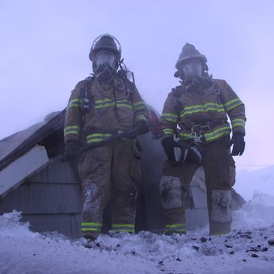 Two firefighters