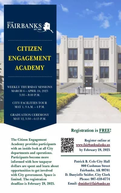 Citizen engagement academy flyer