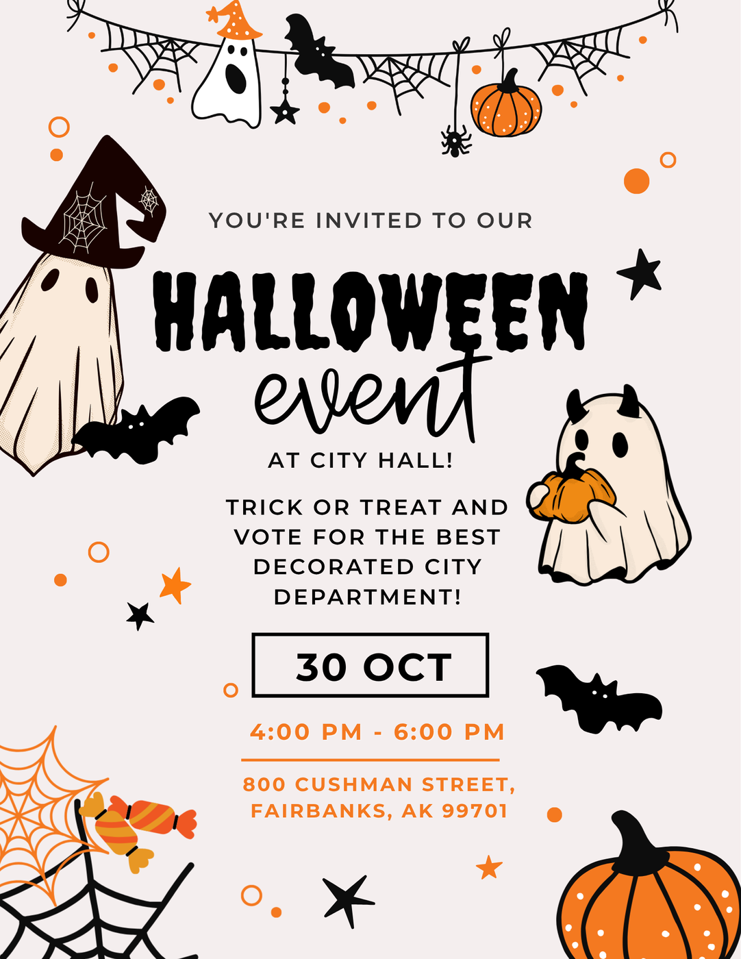 Halloween event flyer